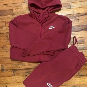 Nike Burgundy Tracksuit